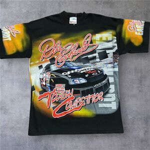 Chase Authentics Vtg Dale Earnhardt Tough Competitor AOP T-Shirt NWOT Size XL